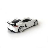 1/64 wheels with easy installation, hot wheels porsche cayman gt4 on FS design in metallic silver with monoblock advanced alloy.
