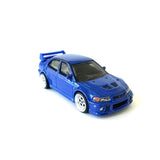 1/64 wheels with easy installation, hot wheels mitsubishi lancer evolution vi on FS design in metallic silver with monoblock advanced alloy.