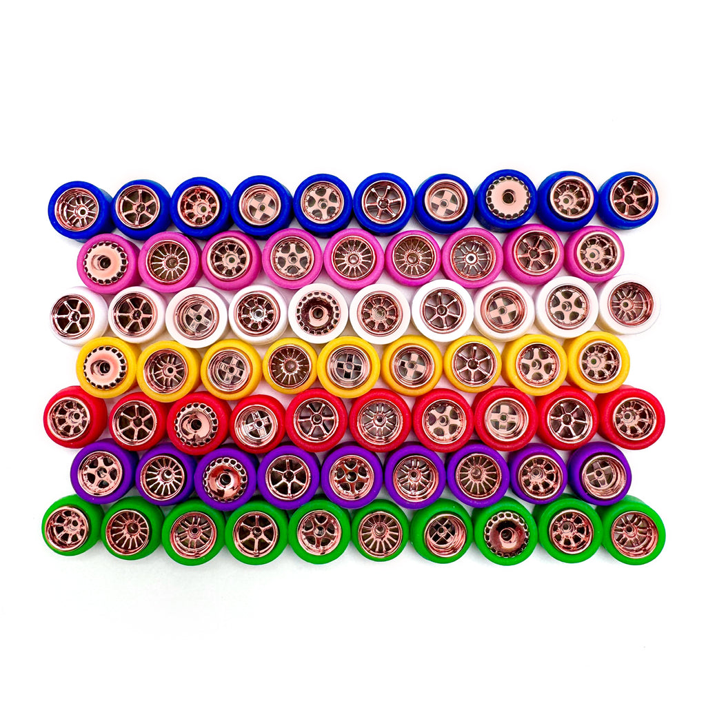 1/64 wheels, Diamond Cut Rose Gold – Monoblock Wheels