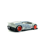 1/64 wheels with easy installation, hot wheels lb works lamborghini huracan on monoblock AF design (F) and MS design (R) in kamikaze red, with Toyo race tires.