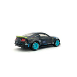 1/64 wheels with easy installation, hot wheels ford mustang rtr spec 5 on monoblock MS design in tiffany blue, with Nitto race tires.