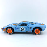 1/64 wheels with easy installation, matchbox ford gt40 on RS design in gulf orange, with Speedhunters race tires.