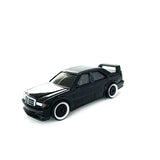 1/64 wheels with easy installation, hot wheels mercedes-benz 190e 2.5-16 evo II on AF design in tuxedo black with monoblock advanced alloy.