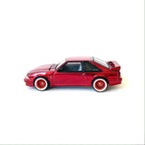 1/64 wheels with easy installation, hot wheels 1993 ford mustang cobra R on MS design in diamond cut red with monoblock advanced alloy.