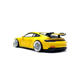 1/64 wheels with easy installation, minigt porsche 911 gt3 on VS design in metallic silver with monoblock advanced alloy.