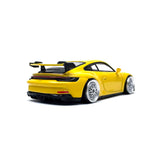 1/64 wheels with easy installation, minigt porsche 911 gt3 on VS design in metallic silver with monoblock advanced alloy.
