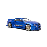 1/64 wheels with easy installation, kaido house r34 gtr on VS design in top secret gold with monoblock advanced alloy.