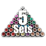 best 1/64 alloy wheels with easy installation, 5 sets bundled value pack in diamond cut colors.