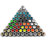 best 1/64 alloy wheels with easy installation, 50 sets bundled value pack in standard colors.