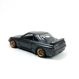 1/64 wheels with easy installation, Tomica Nissan Skyline GT-R (BNR32) on monoblock SS design in Brilliant Bronze, with low profile tires.