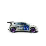 1/64 wheels with easy installation, hot wheels volkswagen sirocco gt24 on SS design in diamond cut purple, with Speedhunters race tires.