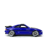 1/64 wheels with easy installation, tomica toyota mr2 on SS design in metallic silver, with Advan race tires.