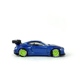 1/64 wheels with easy installation, hot wheels pandem subaru brz on SS design in neon yellow, with Advan race tires.