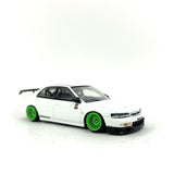 1/64 wheels with easy installation, inno64 Honda Accord Mugen JTCC test car 1996 on SS design in takata green, with ultra thin rubber tires.