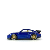 1/64 wheels with easy installation, Hot Wheels Porsche 911 GT2 on Monoblock MS design in Diamond Cut Gold, with Dunlop race tires.