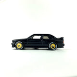 1/64 wheels with easy installation, hot wheels '92 bmw m3 e30 on monoblock AF design in diamond cut gold, with Toyo race tires.