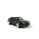 1/64 wheels with easy installation, hot wheels '92 bmw m3 e30 on monoblock AF design in diamond cut gold, with Toyo race tires.