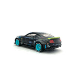 1/64 wheels with easy installation, hot wheels ford mustang rtr spec 5 on monoblock MS design in tiffany blue, with Nitto race tires.