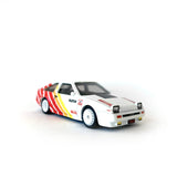 1/64 wheels with easy installation, hot wheels toyota corolla ae86 sprinter trueno on Monoblock AF (F) & CS (R) design in Alpine White, with low profile tires.