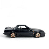 1/64 wheels with easy installation, Tomica Nissan Skyline GTS-R on RS design in diamond cut rose gold, with low profile tires.