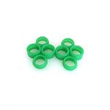 1/64 wheels with easy installation, monoblock stance alternative tires in green.