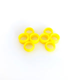 1/64 wheels with easy installation, monoblock stance alternative tires in yellow.