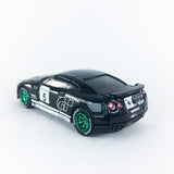 1/64 wheels with easy installation, hot wheels 2009 nissan gt-r on RS design in diamond cut green, with monoblock race tires.