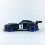 1/64 wheels with easy installation, Hot Wheels BMW Z4 M Motorsport on monoblock SS design in diamond cut blue, with Michelin race tires.