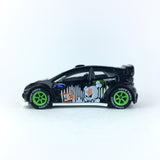 1/64 wheels with easy installation, hot wheels '11 ken block ford fiesta on SS design in takata green, with Toyo race tires.