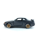 1/64 wheels with easy installation, Tomica Nissan Skyline GT-R (BNR32) on monoblock SS design in Brilliant Bronze, with Speedhunters race tires.